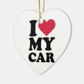 Liebe I mein Auto Keramik Ornament (Links)