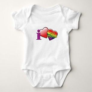Liebe I mein Baby mit 2 Mammen Strampler