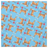 Liebe I mein Basenji Stoff (Muster)