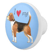 Liebe I mein Beagle Keramikknauf (Rechts)