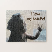 Liebe I mein beardie Spaß-bärtiger Drache Puzzle (Horizontal)