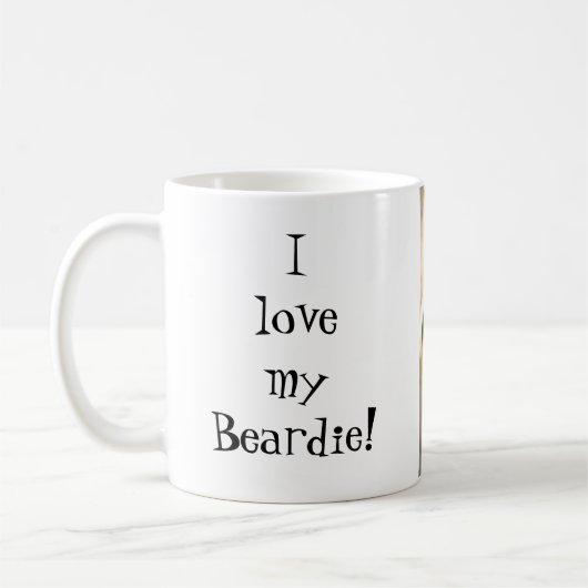 Liebe I mein Beardie! Tasse (Links)