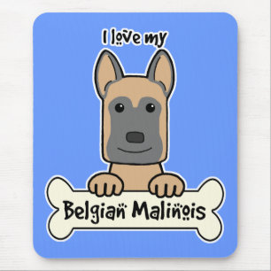 Liebe I mein belgischer Malinois Mousepad