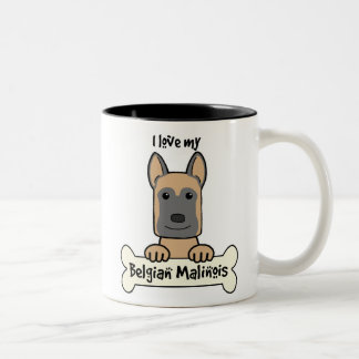 Liebe I mein belgischer Malinois Zweifarbige Tasse