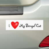 Liebe I mein bengalischer Katzenauto-Autoaufkleber Autoaufkleber (Auf Auto)
