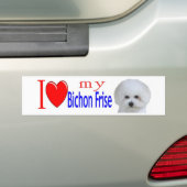 Liebe I mein bichon Afro3 Autoaufkleber (Auf Auto)