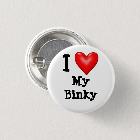 Liebe I mein Binky Button (Vorne & Hinten)