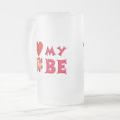 Liebe I mein Bobe Mattglas Bierglas (Vorderseite Links)