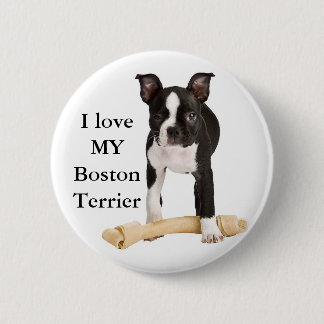 Liebe I mein Boston-Terrier Button