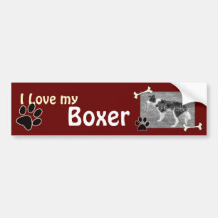 Liebe I mein Boxer-Autoaufkleber Autoaufkleber