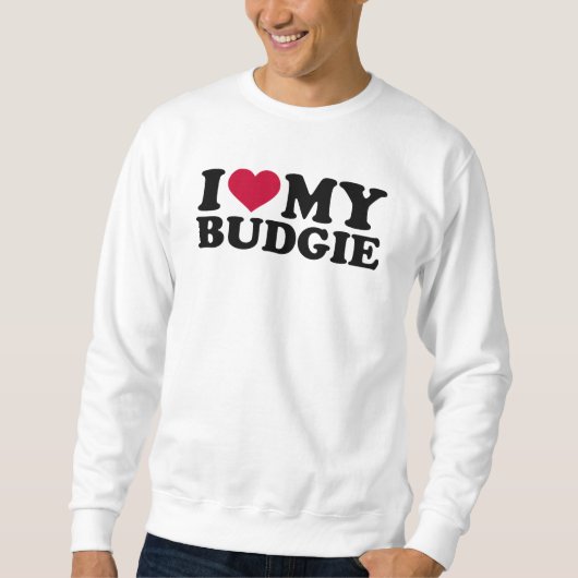 Liebe I mein budgie Sweatshirt (Vorderseite)