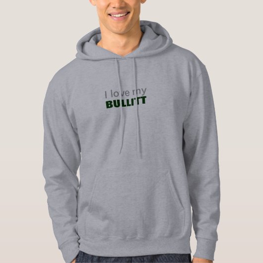 Liebe I mein bullitt - Grau Hoodie (Vorderseite)
