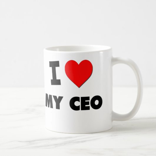 Liebe I mein CEO Kaffeetasse (Rechts)