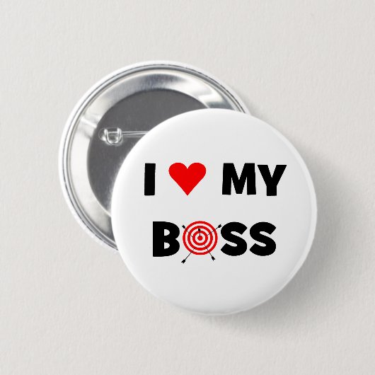 Liebe I mein Chef Button (Vorne & Hinten)