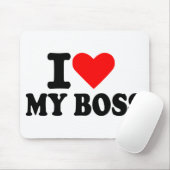 Liebe I mein Chef Mousepad (Mit Mouse)