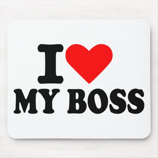 Liebe I mein Chef Mousepad (Vorne)