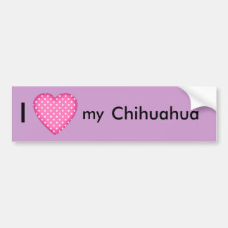 Liebe I mein Chihuahua Autoaufkleber