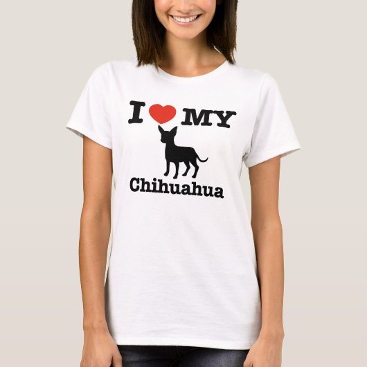 Liebe I mein Chihuahua T-Shirt (Vorderseite)