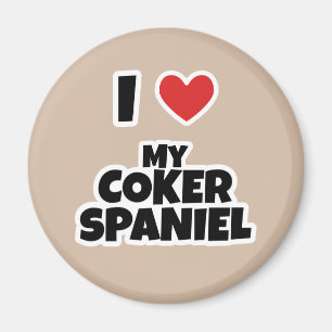 Liebe I mein Coker Spaniel Magnet