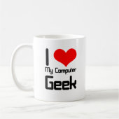 Liebe I mein Computer Geek Kaffeetasse (Links)