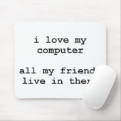 Liebe I mein Computer Mousepad (Mit Mouse)