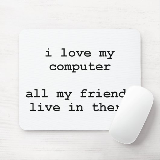 Liebe I mein Computer Mousepad (Mit Mouse)