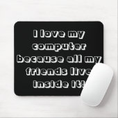 Liebe I mein Computer Mousepad (Mit Mouse)