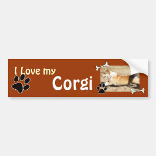 Liebe I mein Corgi-Autoaufkleber Autoaufkleber