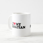 Liebe I mein Dalmatiner Kaffeetasse (Vorderseite Links)
