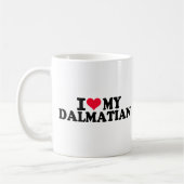 Liebe I mein Dalmatiner Kaffeetasse (Links)