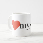 Liebe I mein Daschund Kaffeetasse (Vorderseite Links)