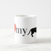 Liebe I mein Daschund Kaffeetasse (Mittel)