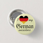 Liebe I mein deutscher Vorfahren Knopf Button (Vorne & Hinten)