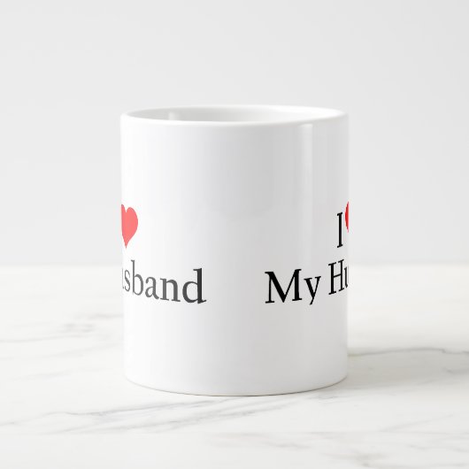 Liebe I mein Ehemann Jumbo-Tasse (Vorderseite)