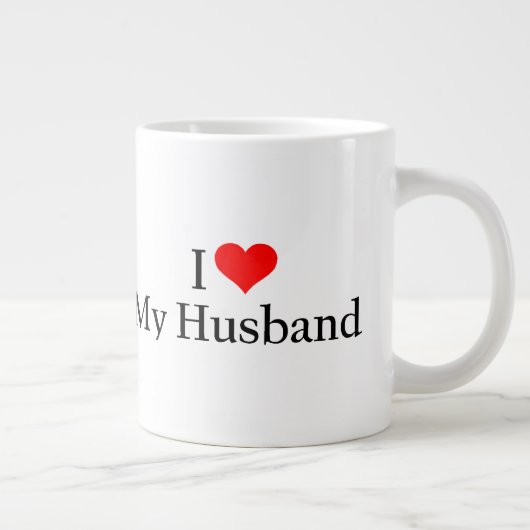 Liebe I mein Ehemann Jumbo-Tasse (Rechts)