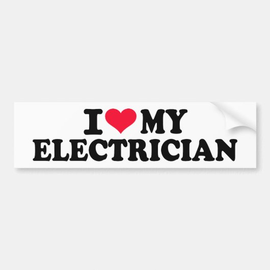Liebe I mein Elektriker Autoaufkleber (Vorne)