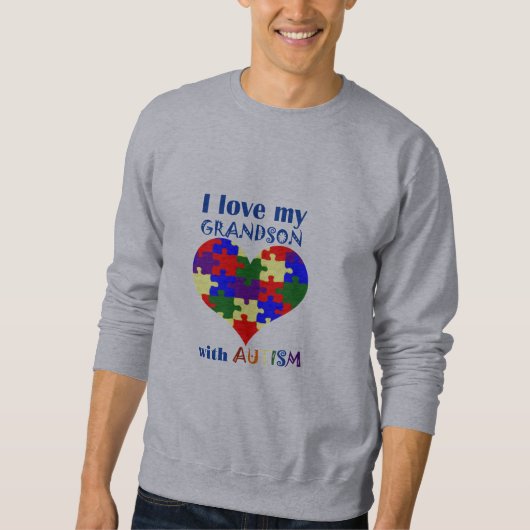 Liebe I mein ENKEL mit Autismussweatshirt Sweatshirt (Vorderseite)
