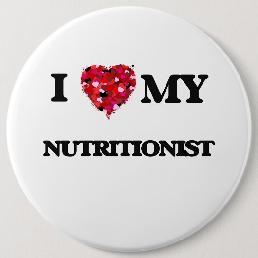 Liebe I mein Ernährungswissenschaftler Button (Vorderseite)