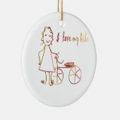 Liebe I mein Fahrrad Keramikornament (Rechts)