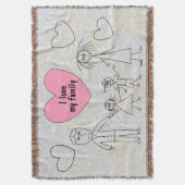 Liebe I mein Familie niedliches Kind, das Decke (Vorderseite Vertikal)