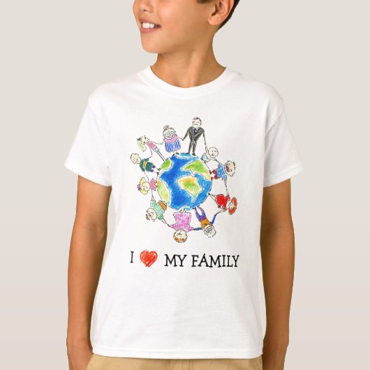 Liebe I mein Familien-T - Shirt (Vorderseite)