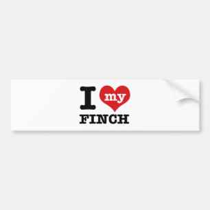 Liebe I mein Fink Autoaufkleber