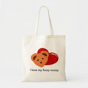 Liebe I mein flockiges wuzzy Tragetasche