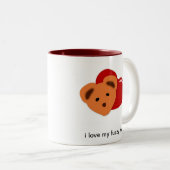 Liebe I mein flockiges wuzzy Zweifarbige Tasse (VorderseiteRechts)