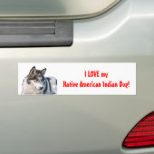 Liebe I mein gebürtiger Ureinwohner-Hund Autoaufkleber (Auf Auto)