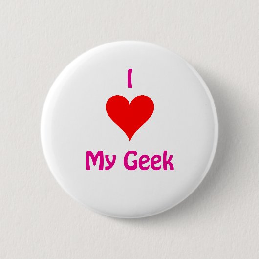 Liebe I mein Geek Button (Vorderseite)