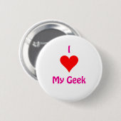 Liebe I mein Geek Button (Vorne & Hinten)