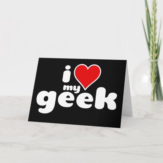 Liebe I mein Geek Feiertagskarte (Vorderseite)