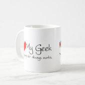 Liebe I mein Geek Kaffeetasse (Vorderseite Links)