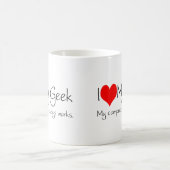 Liebe I mein Geek Kaffeetasse (Mittel)
